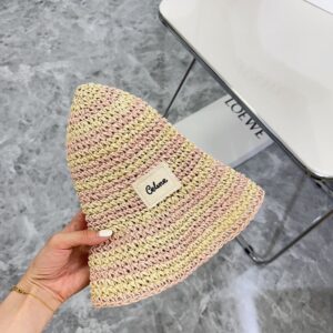 【AT1691】CELINEセリーヌの2024年新作、レインボーパッチワークのシンプルなフィッシャーマンハット～シンプルで大人っぽい🔅UVカットデザイン、折りたたみ可能な一品。