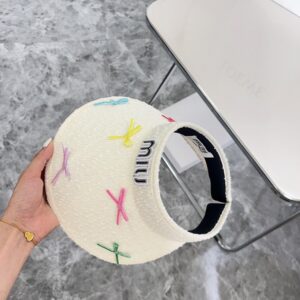 【AT1706】💛防塵バッグつき【MIUMIU】2024夏新作バタフライリボンキュートサンハット🔅ユニークなデザイン、夏の選りすぐり。