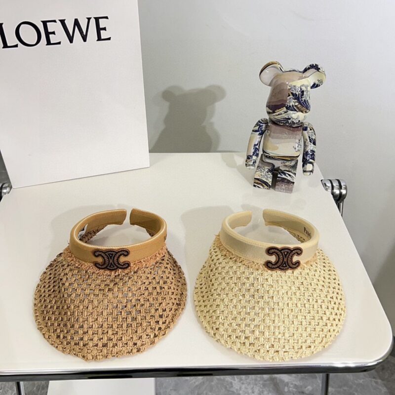 【AT1709】CELINEの2024年夏の新作フリル編みのサンバイザー空帽子🔅軽奢クオリティのアイテム～