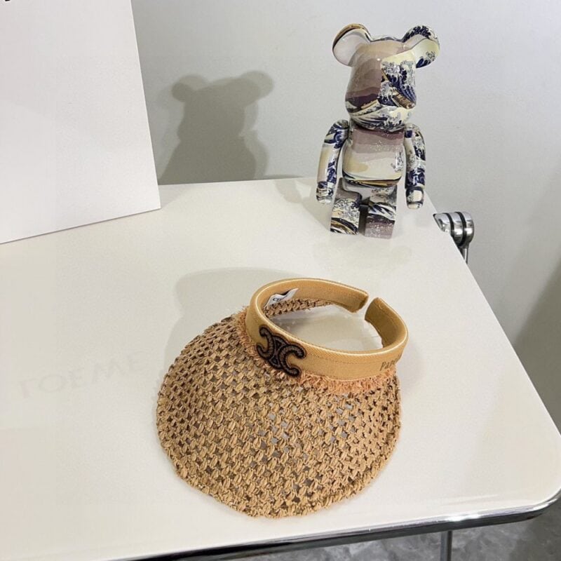 【AT1709】CELINEの2024年夏の新作フリル編みのサンバイザー空帽子🔅軽奢クオリティのアイテム～