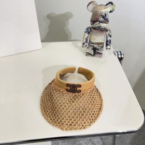 【AT1709】CELINEの2024年夏の新作フリル編みのサンバイザー空帽子🔅軽奢クオリティのアイテム～