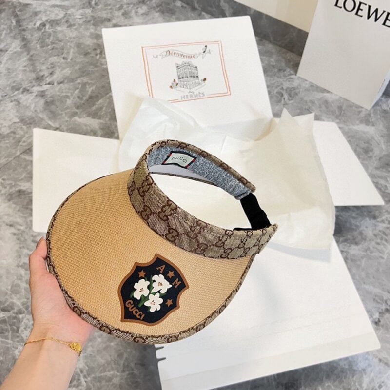 【AT1722】💛防塵バッグ付き【GUCCI（グッチ）】2024夏の新作、パッチワーク独占デザインの日よけ帽子。男女兼用で、カジュアルな街出しの必須アイテムです。