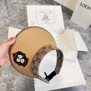 【AT1722】💛防塵バッグ付き【GUCCI（グッチ）】2024夏の新作、パッチワーク独占デザインの日よけ帽子。男女兼用で、カジュアルな街出しの必須アイテムです。