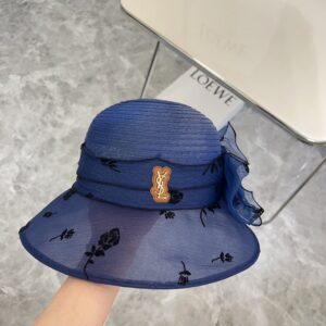 【AT1724】【YSL イヴ・サンローラン】2024年新作オガンザ度假帽子、ストリートや旅行に最適なアイテム。