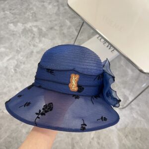 【AT1724】【YSL イヴ・サンローラン】2024年新作オガンザ度假帽子、ストリートや旅行に最適なアイテム。