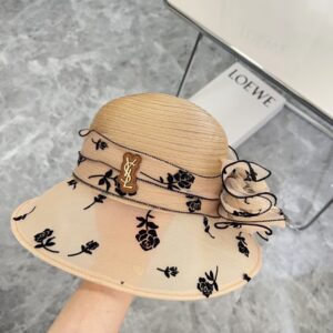 【AT1726】【YSLイヴ・サンローラン】2024年の新しいヨーロッパの度假ファッションストローハット、ストリートや旅行にぴったりのアイテム。