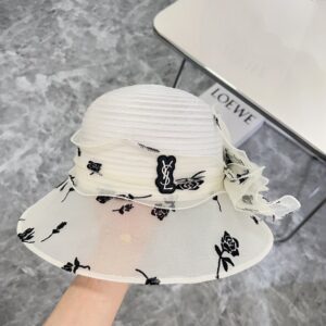 【AT1727】💛防塵袋付き。【YSLイヴ・サンローラン】2024新作ヨーロピアンリゾート風ペンハット、街や旅行にぴったりのアイテム。