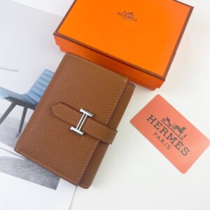【AT1755】エルメスベアンウォレット。エプソムカーフスキンのミニウォレット。