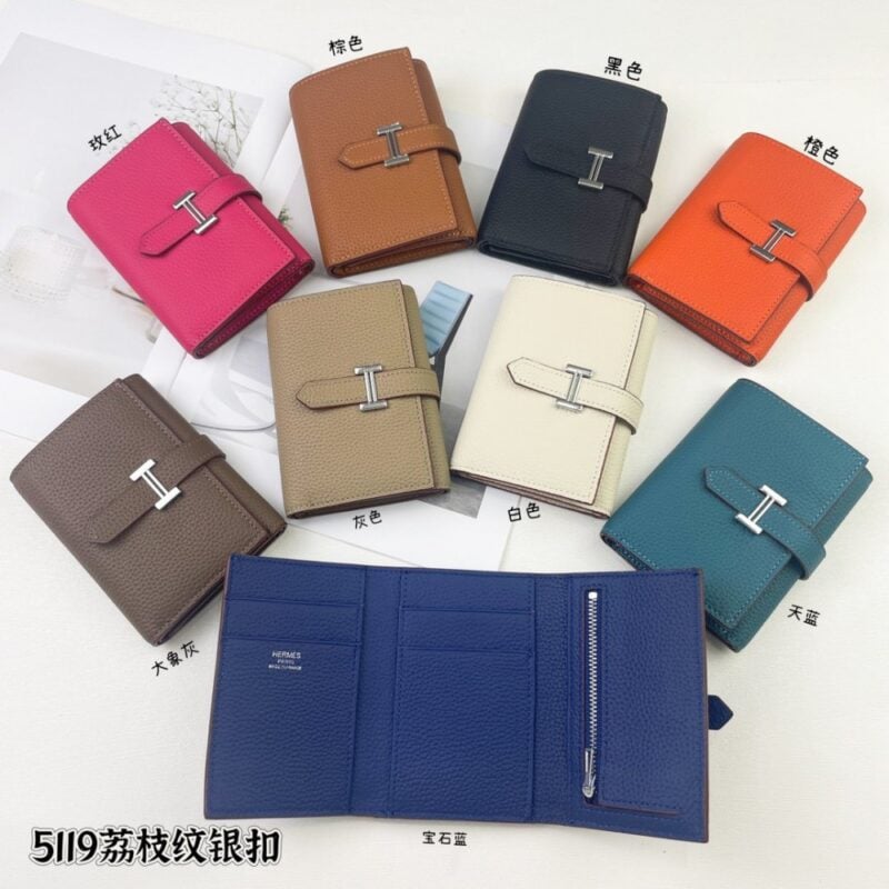 【AT1756】【Hermes Bearn wallet】Epsom牛革のミニウォレット