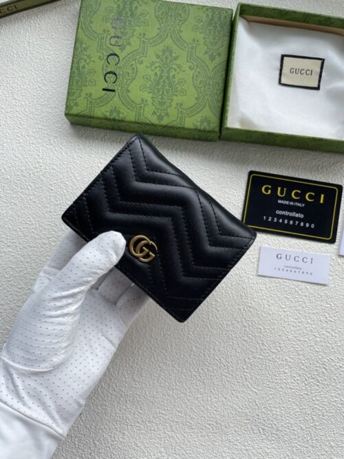 【AT1763】GUCCI 牛革エンボス 折りたたみコインケース