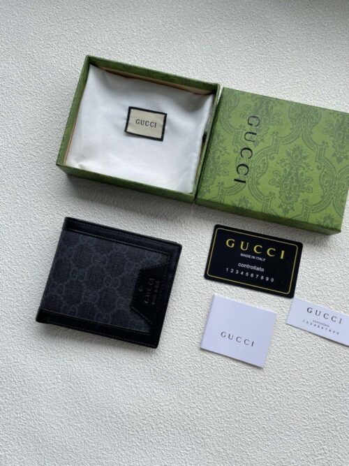 【AT1812】GUCCI最新の爆発的なプリント入りの短い財布、公式ウェブサイトと同期して🔥熱いデビュー🔥精巧な手作り。