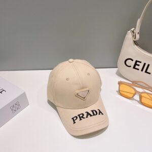 【AT2070】Prada 💛防塵バッグ付き【プラダ】春夏の新作ラグジュアリー刺繍ベースボールキャップ、新作入荷、一流ブランドのアイテムはコーディネートしやすいです、お早めにゲットしてください！