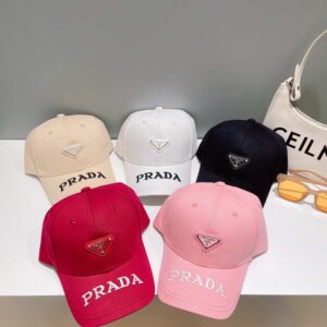 【AT2070】Prada 💛防塵バッグ付き【プラダ】春夏の新作ラグジュアリー刺繍ベースボールキャップ、新作入荷、一流ブランドのアイテムはコーディネートしやすいです、お早めにゲットしてください！