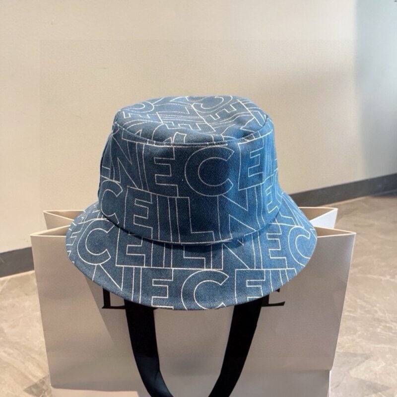 【AT2124】Celineの新しいデニムフィッシャーマンハット、頭回り57cm