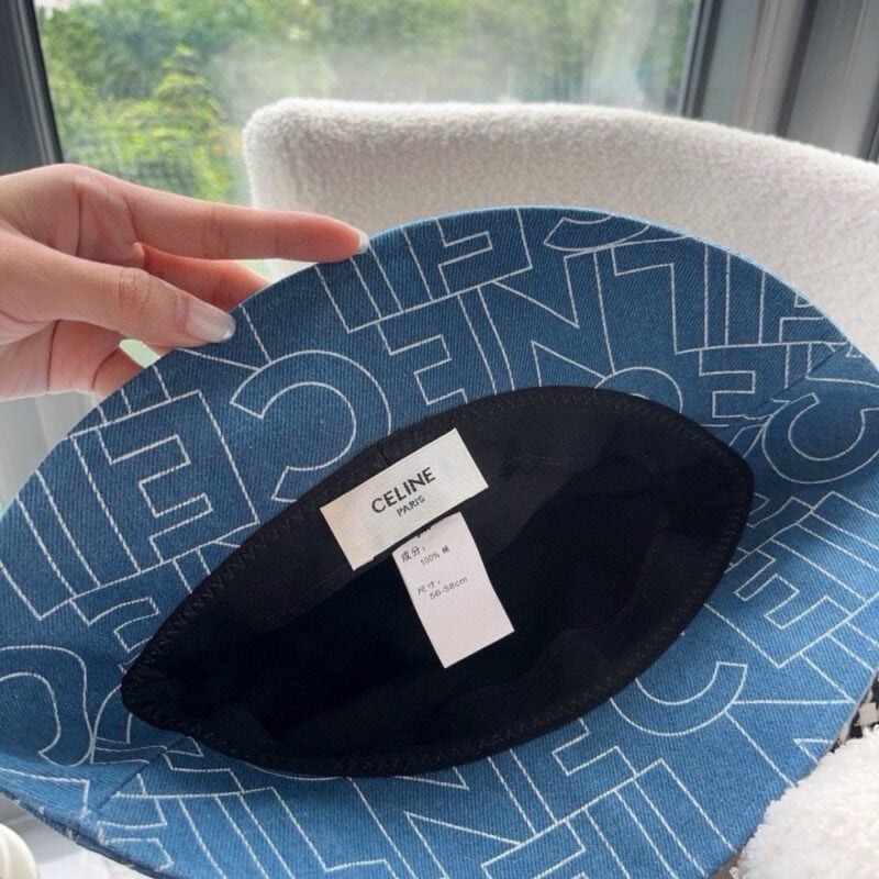 【AT2124】Celineの新しいデニムフィッシャーマンハット、頭回り57cm