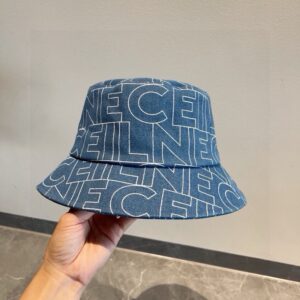 【AT2124】Celineの新しいデニムフィッシャーマンハット、頭回り57cm