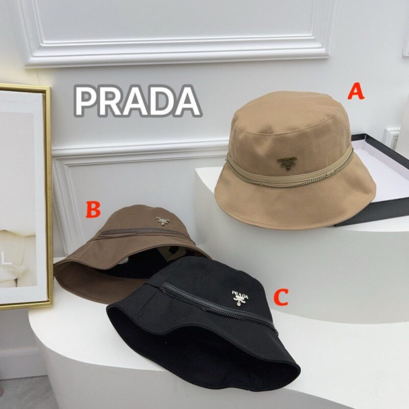 【AT2161】Pradaの秋冬の高品質なフィッシャーマン帽、チェーンデザインは甘くてクール！