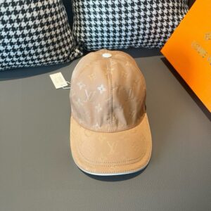 【AT2180】LV (Louis Vuitton) 新しい出荷！ボックスと布袋が付いていますLVルイ・ヴィトン、新しい野球帽、ダークウェーブプリント、オックスフォード生地+最上級牛革、純綿裏地、軽量通気性が良い！質は最高です、基本的な頭囲は56、パッチが調整可能です。
