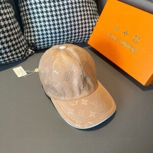【AT2180】LV (Louis Vuitton) 新しい出荷！ボックスと布袋が付いていますLVルイ・ヴィトン、新しい野球帽、ダークウェーブプリント、オックスフォード生地+最上級牛革、純綿裏地、軽量通気性が良い！質は最高です、基本的な頭囲は56、パッチが調整可能です。