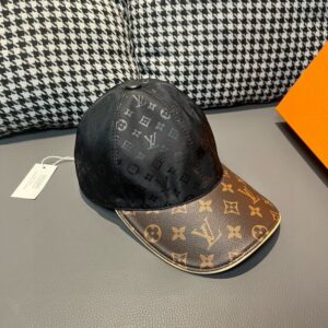 【AT2183】LV (Louis Vuitton) 箱の中に布袋付き、LV(ルイ・ヴィトン)、新しいタイプの野球帽、オールドフラワー柄、プリント生地と専門店のオールドフラワーレザーを組み合わせ、細かい仕事が完璧で、質がとてもいいです。基本的なサイズは56で、パッチが調節可能です。