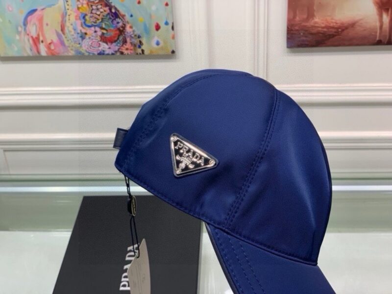 【AT2187】火炎を帯びた逆三角形の４色出荷！ ボックス＆バッグ付き、Pradaのクラシックなベースボールキャップ、クラシックな逆三角形の金属ロゴ、オックスフォード生地+最上級牛革、軽くて通気性があります！ 超優れた品質、基本的な頭周り56、パッチ調節可能。