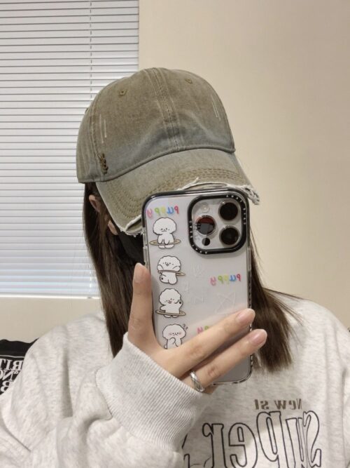 【AT2238】YSLの新しいウォッシュデニムキャップは、人気のテクノロジーアップデートを受け、ウォッシュデニム風のストリートスタイルは、今のファッショナブルな男性や女性のスタイルにより適しています。空港でのストリートスナップは超かっこいい！