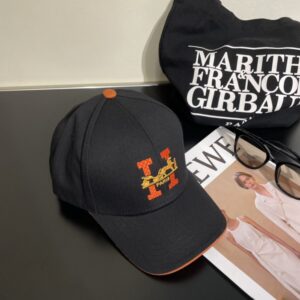 【AT2243】新バージョンのHERMÈS（エルメス）の最新のオリジナル野球帽、パッチワークH、通気性のあるキャンバス生地+ステンレス調整バックル、細部にこだわった、スタイリッシュなカッコいい品質は超素晴らしいです！