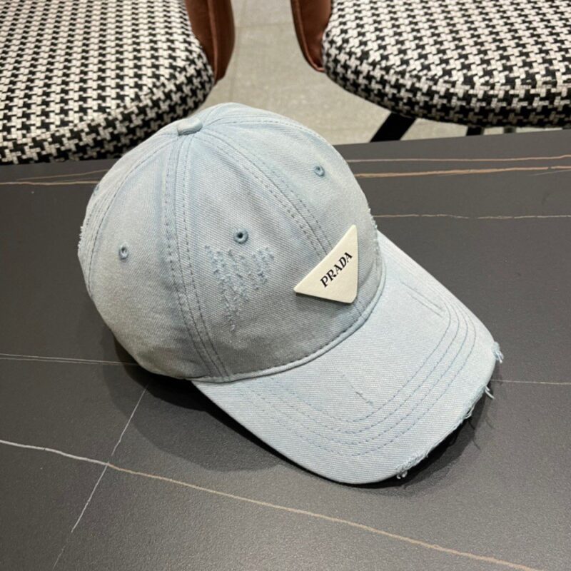 【AT2262】Prada プラダのクールな三角ロゴベースボールキャップはシンプルで格好良いです~男女共用で超カッコいいストリートファッション。帽子の形もとても良いです。