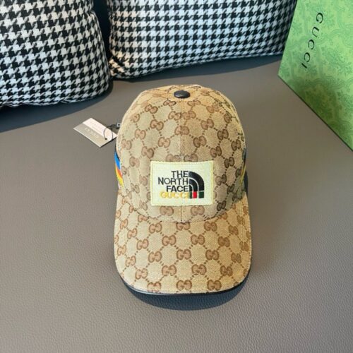 【AT2279】配箱布袋、Gucci(グッチ)の新作オリジナル野球帽、The North Face ノースフェイス刺繍！輸入帆布+上質な牛革で、人気の代行商品、男女兼用の万能アイテム、品質は抜群！基本的なヘッドサイズは56で、パッチ調整可能。