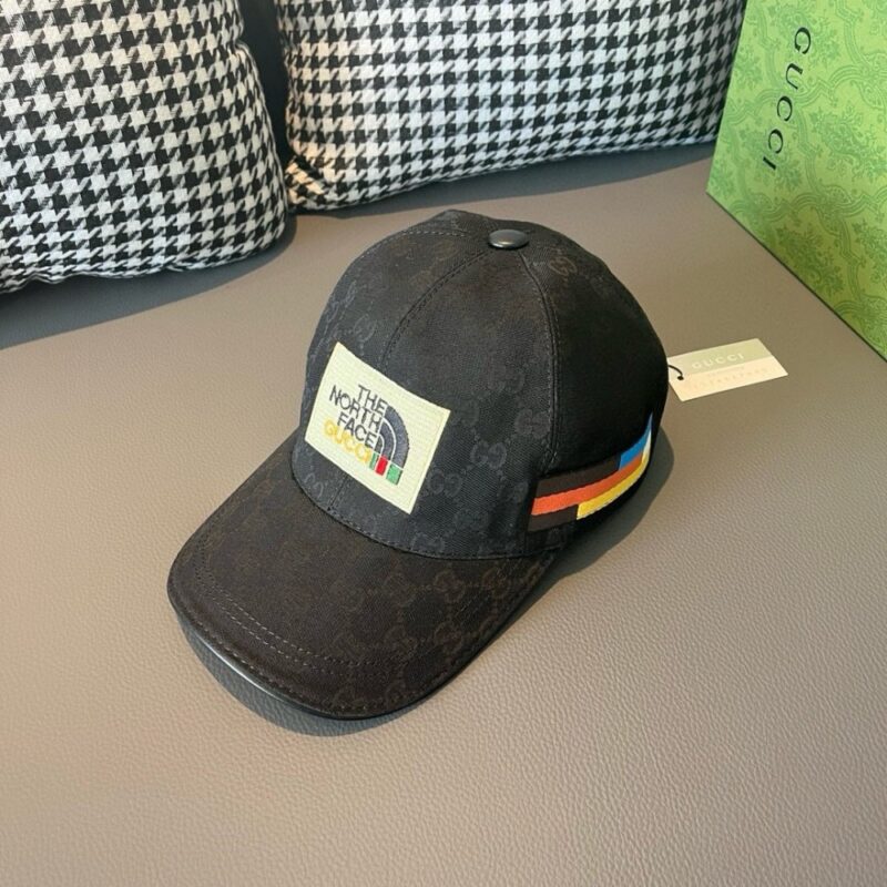 【AT2280】配箱布袋、Gucci（グッチ）の新製品オリジナル野球帽、北面の刺繍！輸入キャンバス+トップグレインレザー、代理購入の人気商品、男女兼用の万能なデザイン、品質抜群！基本的なヘッドサイズは56、パッチは調節可能です。