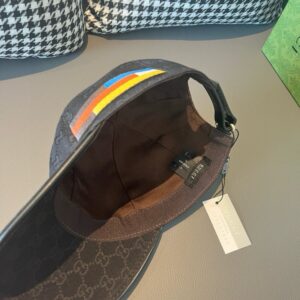 【AT2280】配箱布袋、Gucci（グッチ）の新製品オリジナル野球帽、北面の刺繍！輸入キャンバス+トップグレインレザー、代理購入の人気商品、男女兼用の万能なデザイン、品質抜群！基本的なヘッドサイズは56、パッチは調節可能です。