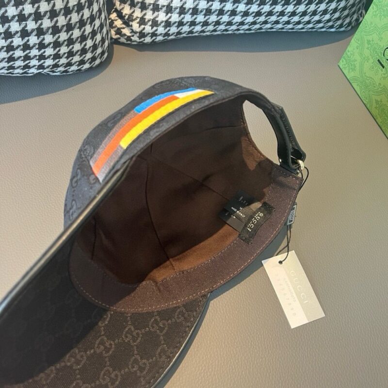 【AT2280】配箱布袋、Gucci（グッチ）の新製品オリジナル野球帽、北面の刺繍！輸入キャンバス+トップグレインレザー、代理購入の人気商品、男女兼用の万能なデザイン、品質抜群！基本的なヘッドサイズは56、パッチは調節可能です。