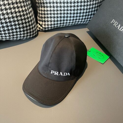 【AT2289】Prada（プラダ）の新作オリジナル野球帽、刺繍ロゴ、純粋な綿生地＋上質な牛革、軽量で通気性抜群！クオリティは最高で、基本的なヘッドサイズは56、パッチ調整可能です。