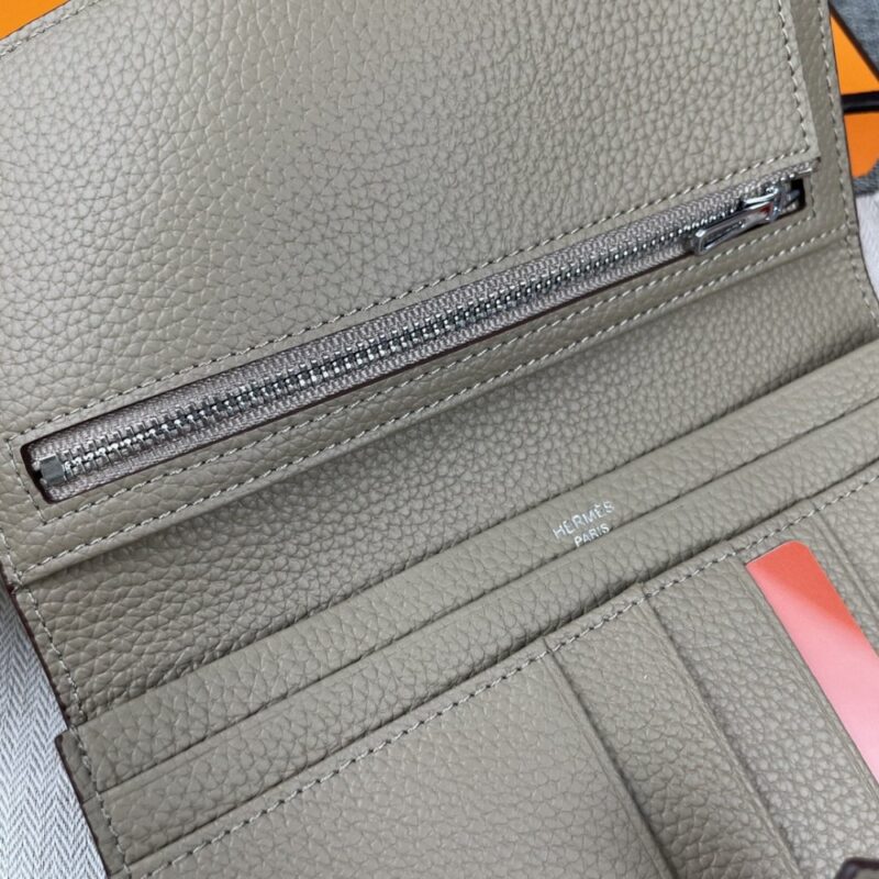 【AT2335】Hermesエルメス女性用新作一色レザーラウンドファスナーポケット縦型財布