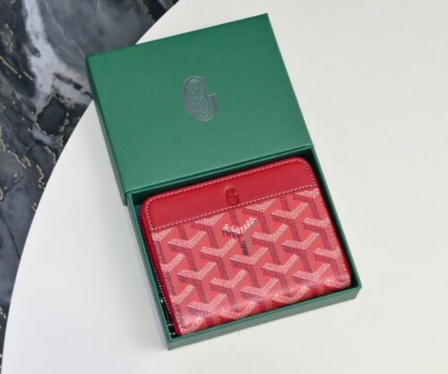 【AT2397】高品質なオリジナルのGoyard ゴヤール 短いファスナー付き財布。1853年にフランスで誕生し、200年以上の歴史を受け継いでいます。生地には💋麻繊維やコットンを混ぜ合わせ、光沢のある樹脂糖を塗布しています。