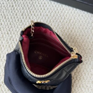 【AT2423】Chanelの牛皮キャビアスキンコインパース💦