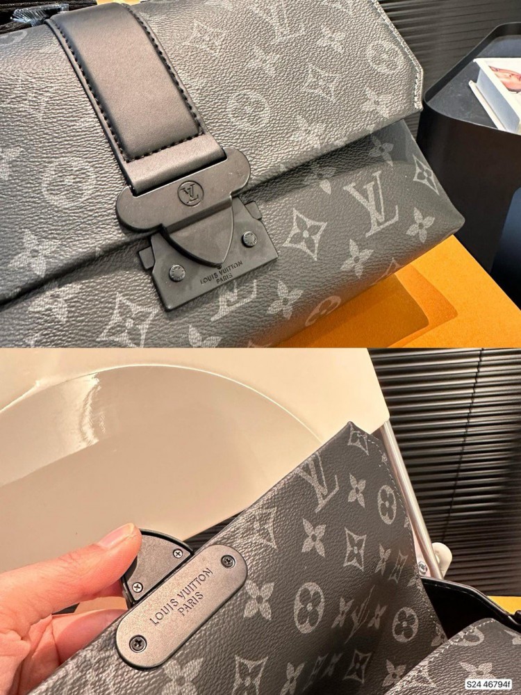 【AT2432】LV S-Capeブラックフラワープラクティカル＆クール2023新作LVブラックサムライメッセンジャーバッグ冬のMonogramシリーズ。ブラックフラワーの磁気クロージャーで、日常の外出や通勤に最適です。クラシックなバッグよりもはるかに優れています！手放せない新作。