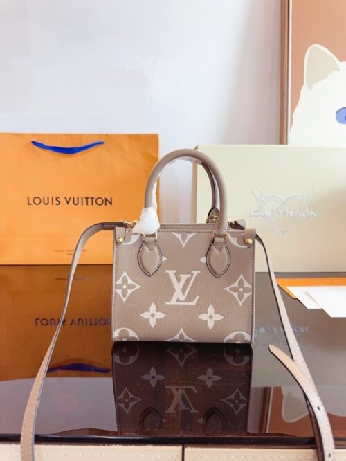 【AT2482】LV onthego トートバッグ。LVのクラシックなトートバッグで、おしゃれで丈夫です。ダブル面のクラシックなプリント、高品質バージョン。