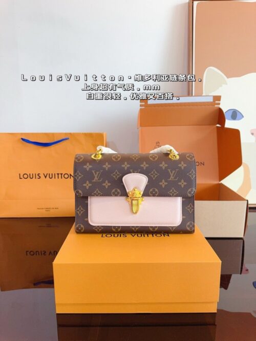 【AT2487】LV VICTOIRE ヴィクトワール チェーンバッグ ショーモデル 市場で希少なデザイン 輸入オリジナルレザー 精巧な仕事