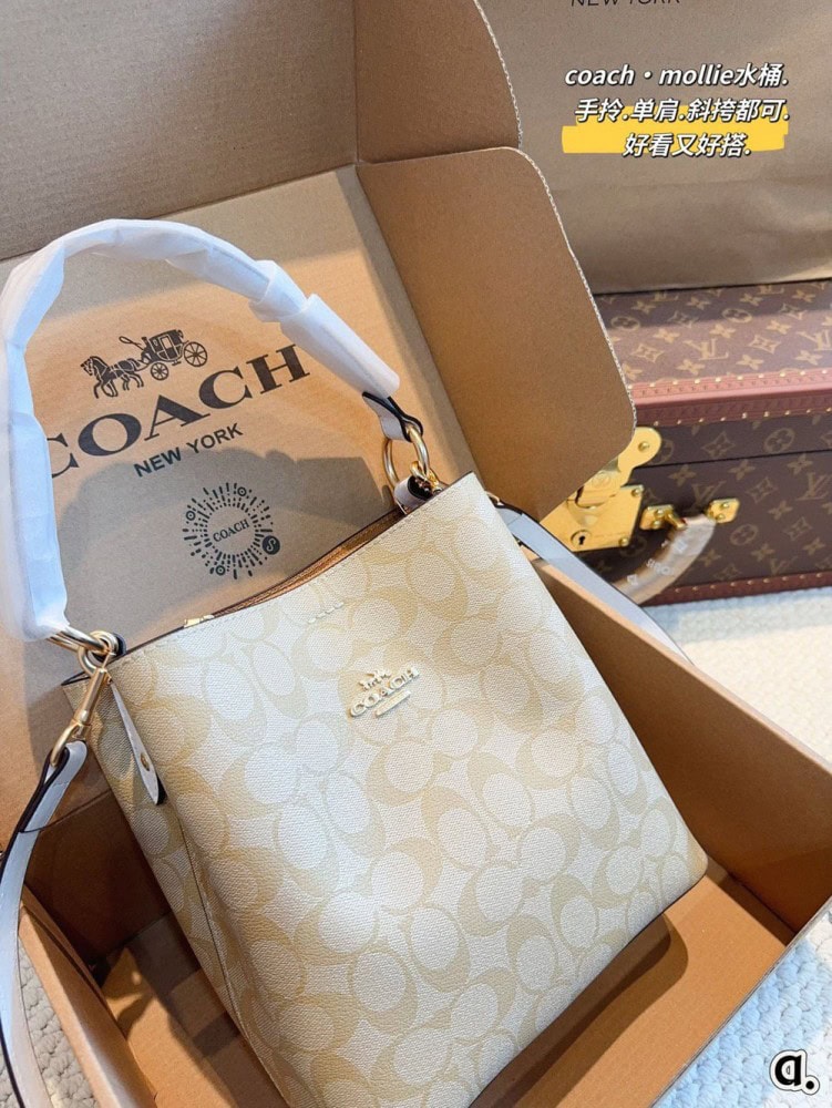 【AT2499】Coach コーチの5月の新作バケツバッグは、最新のシーズンに休日を楽しむためのカジュアルで自由なバッグです。立体的で豊かなデザインが特徴です。