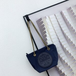 【AT2526】Tory Burchの新しいナイロンEllaチェーンシングルショルダーミニトートバッグ