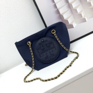 【AT2526】Tory Burchの新しいナイロンEllaチェーンシングルショルダーミニトートバッグ