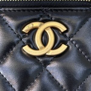 【AT2542】Chanelの黒いミニバッグ、誰がChanelのブラックゴールドを拒否できるでしょうか〜 CHANEL * 24Cダブルゴールドボックスバッグ、実物感がたっぷり！