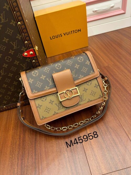 【AT2548】LOUIS VUITTON ルイヴィトン ドーフィーヌ MM ミニショルダーバッグ ビッグサイズ（M45958）