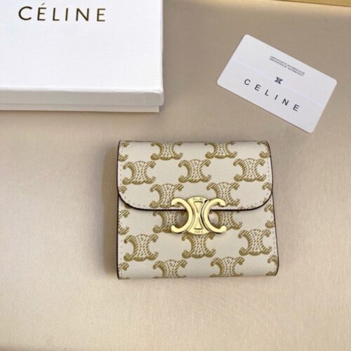 【AT2572】Celineの短い財布は非常に美しいシリーズです。 トップグレインレザーを使用し、精巧でおしゃれなデザインです！ 专柜同期。