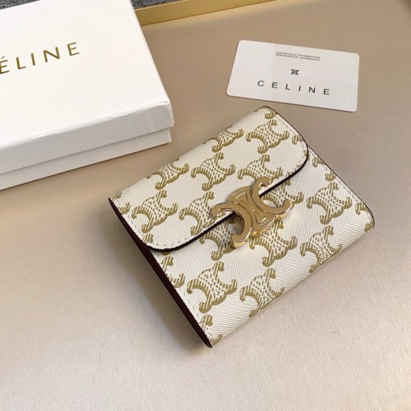 【AT2572】Celineの短い財布は非常に美しいシリーズです。 トップグレインレザーを使用し、精巧でおしゃれなデザインです！ 专柜同期。