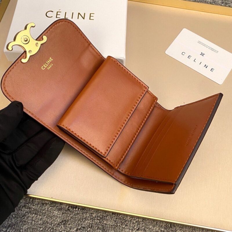 【AT2572】Celineの短い財布は非常に美しいシリーズです。 トップグレインレザーを使用し、精巧でおしゃれなデザインです！ 专柜同期。