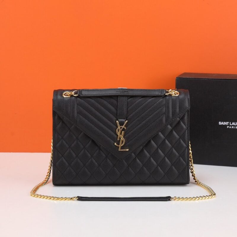 【AT2640】YSLサンローラン スクエアゴールドバックル、内外牛革、店頭最新バージョン