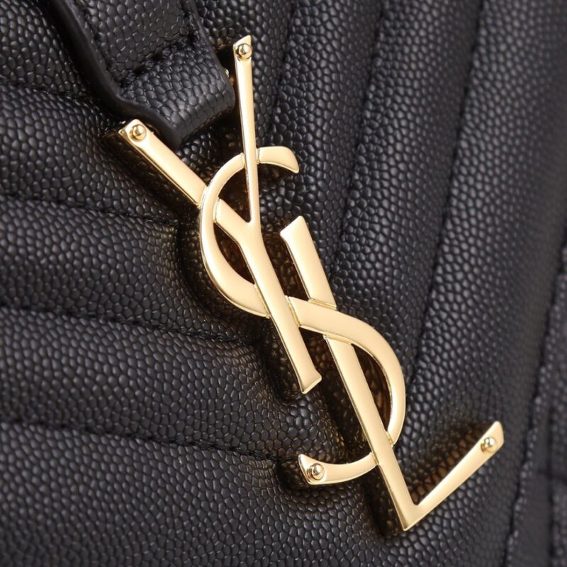 【AT2640】YSLサンローラン スクエアゴールドバックル、内外牛革、店頭最新バージョン