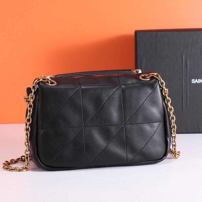 【AT2642】YSL JAMIE 4.3の小さなラムスキンハンドバッグ！小さな柔らかいナッパレザーハンドバッグは、CARRE RIVE GAUCHE縁縫いステッチで飾られています。